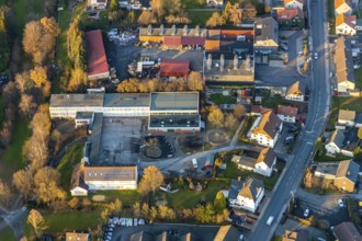 Aerial view, Melanchthonschule, Wickede, Wickede, Sauerland, North Rhine-Westphalia, Germany