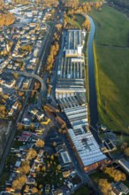 Aerial view, Wickeder Westfalenstahl, Ruhr river, Obergraben, Wickede (Ruhr), North