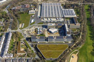 Aerial photograph, ALDI SOUTH Group, expansion stages, new building, Styrum, Mülheim an der Ruhr,