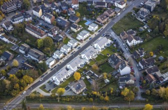 Aerial view, new development area Friedhofstraße, Hundsbuschstraße, Speldorf, Mülheim an der Ruhr,