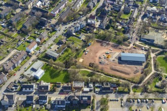 Aerial photo, open-air hall in Styrum sports park Styrum, Tengelmann-Arena, Styrum, Mülheim an der