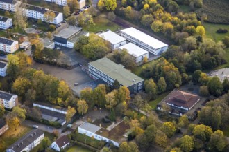 Aerial photo, Saarn school centre, comprehensive school, Berufskolleg Lehnerstraße, Saarn, Mülheim