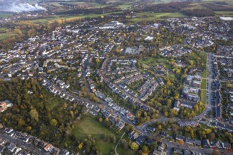 Aerial view, residential area, Saarn, Mülheim an der Ruhr, Ruhr area, North Rhine-Westphalia,