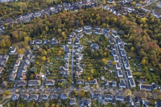 Aerial view, new development area Wohnbogen Am Bühl, Saarn - West, Mülheim an der Ruhr, Ruhr area,