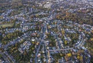 Aerial view, residential arch Bremer Straße, Saarn - West, Mülheim an der Ruhr, Ruhr area, North