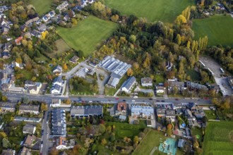 Aerial view, construction area Christof Rumbaum Gartenbau und Baumschule, Saarn - Süd, Mülheim an