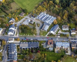 Aerial view, construction area Christof Rumbaum Gartenbau und Baumschule, Saarn - Süd, Mülheim an