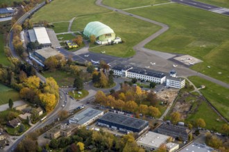 Aerial photo, Airport Essen/Mülheim, FFL Fachschule für Luftfahrzeugführer, Holthausen - Südost,