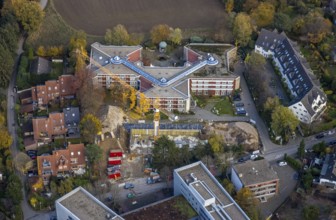 Aerial view, Evangelisches Wohnstift Raadt, construction site Parsevalstraße, Holthausen - Südost,