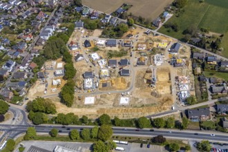 Aerial view, new residential building, Ida-Noddack-Straße development area, Hoher Weg, Lackhausen,