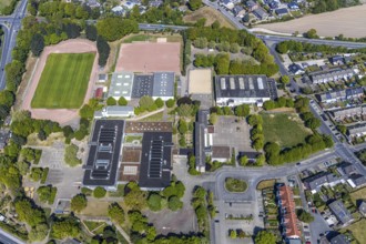 Aerial view, Schulzentrum Nord 2, Konrad-Duden-Gymnasium, Konrad-Duden-Realschule, Eislaufcenter