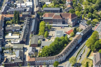 Aerial view, Gemeinschaftsgrundschule Innenstadt, Wesel, Ruhr area, Lower Rhine, North