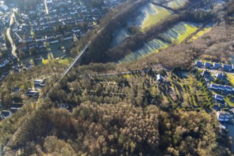 Aerial view, Wengern cemetery, Wengern, Wetter, Ruhr area, North Rhine-Westphalia, Germany