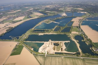 Aerial photograph, Hagener Meer nature reserve, Bellinghover Meer, Lange Renne, Bislicher Straße,