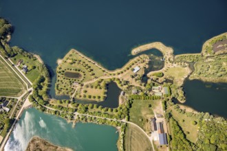 Aerial photograph, Wat Ley nature reserve, Vahnum district, Wesel, Ruhr area, Lower Rhine, North