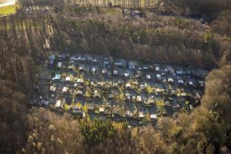 Aerial view, allotment garden association Ostland, Harkortberg, Alt-Wetter, Wetter, Ruhr area,