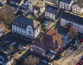 Aerial photograph, district and city archive, Theodor-Heuss-Straße, Alt-Wetter, Wetter, Ruhr area,
