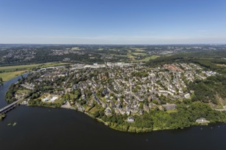 Aerial view, overview Wetter, Harkortsee, Ruhr, Alt-Wetter, Wetter, Ruhr area, North