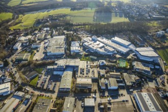 Aerial view, industrial estate Am Nielande, Altenhofer Weg, Grundschöttel, Wetter, Ruhr area, North