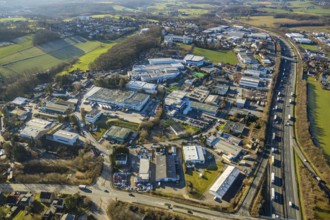 Aerial view, industrial estate Am Nielande, Altenhofer Weg, Grundschöttel, Wetter, Ruhr area, North
