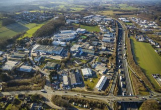 Aerial view, industrial estate Am Nielande, Altenhofer Weg, Grundschöttel, Wetter, Ruhr area, North
