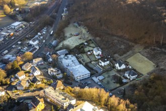 Aerial view, company premises Abus August Bremicker Söhne KG, Hegestraße, Volmarstein, Wetter, Ruhr