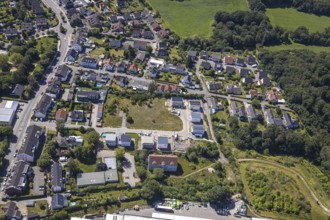 Aerial view, Schmandbruch development area, Sonnenfeld, Grundschöttel, Wetter, Ruhr area, North