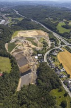 Aerial photograph, Tinsberg Enerke landfill, Grundschöttel, Wetter, Ruhr area, North