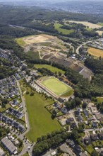 Aerial view, Tinsberg Enerke landfill, SuS Volmarstein sports ground, TC Volmarstein tennis club,