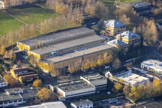 Aerial view, industrial estate on the Ruhrauen, Taprogge GmbH, Schliemannstraße, Wengern, Wetter,