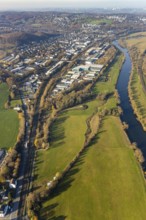 Aerial view, overview Wengern, industrial estate, Ruhraue, Ruhr, Wengern, Wetter, Ruhr area, North