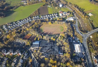 Aerial view, Geschwister-Scholl-Gymnasium, indoor swimming pool Oberwengern, HSG Wetter, TuS