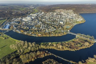 Aerial view, overview Wetter, Harkortsee, Ruhr, Ruhr Valley, Obergraben, Wetter, Ruhr area, North