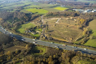 Aerial view, development of new industrial estate between Schwelmer Straß0e motorway A1,