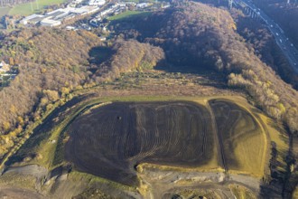 Aerial view, Enerke landfill site at the A1 motorway junction AS89 Volmarstein, Grundschöttel,