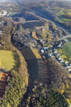 Aerial view, Enerke landfill site at the A1 motorway junction AS89 Volmarstein, Grundschöttel,