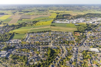 Aerial view, residential area Anne-Frank-Straße, Wickede (Ruhr), North Rhine-Westphalia, Germany
