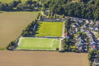 Aerial view, Im Ohl sports ground, Wickede (Ruhr), North Rhine-Westphalia, Germany