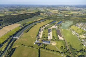 Aerial photograph, Wasserwerke Westfalen GmbH, Im Ruhrfeld, River Ruhr, Wickede (Ruhr), North