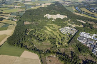 Aerial photo, TÜV NORD test centre Wickede Werl, Relax power station, Golfclub-Werl golf course,