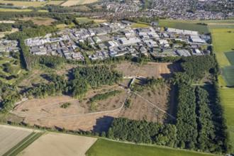 Aerial view, Westerhaar industrial estate, Wickede (Ruhr), North Rhine-Westphalia, Germany