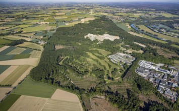 Aerial photo, TÜV NORD test centre Wickede Werl, Relax power station, golf course Golfclub-Werl,