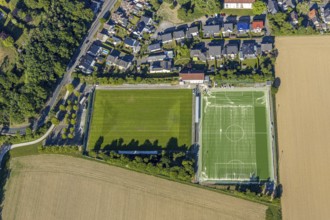 Aerial view, Im Ohl sports ground, Wickede (Ruhr), North Rhine-Westphalia, Germany
