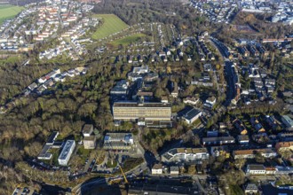 Aerial view, Protestant Hospital Witten, extension Pferdebachstraße, Witten-Mitte, Witten,