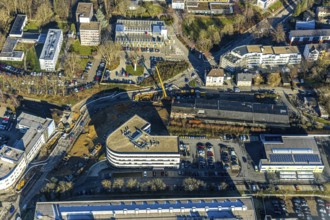 Aerial view, Pferdebachstraße medical centre, Witten-Mitte, Witten, Ennepe-Ruhr district, Ruhr