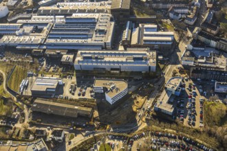Aerial photo, ZF Industrieantriebe Witten, Pferdebachstraße medical centre, employment agency,