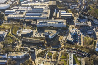Aerial photo, ZF Industrieantriebe Witten, Pferdebachstraße medical centre, employment agency,