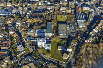 Aerial view, construction site of new Helfkamp retirement home, Stockum, Witten, Ennepe-Ruhr