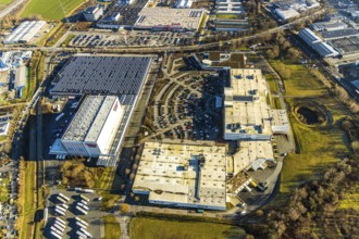 Aerial view, Ostermann furniture store, industrial estate on Brauckstraße, Rüdinghausen, Witten,