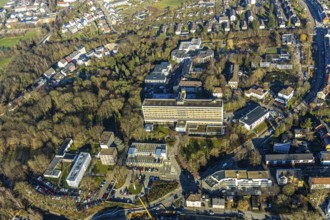 Aerial view, Protestant Hospital Witten, extension Pferdebachstraße, Witten-Mitte, Witten,